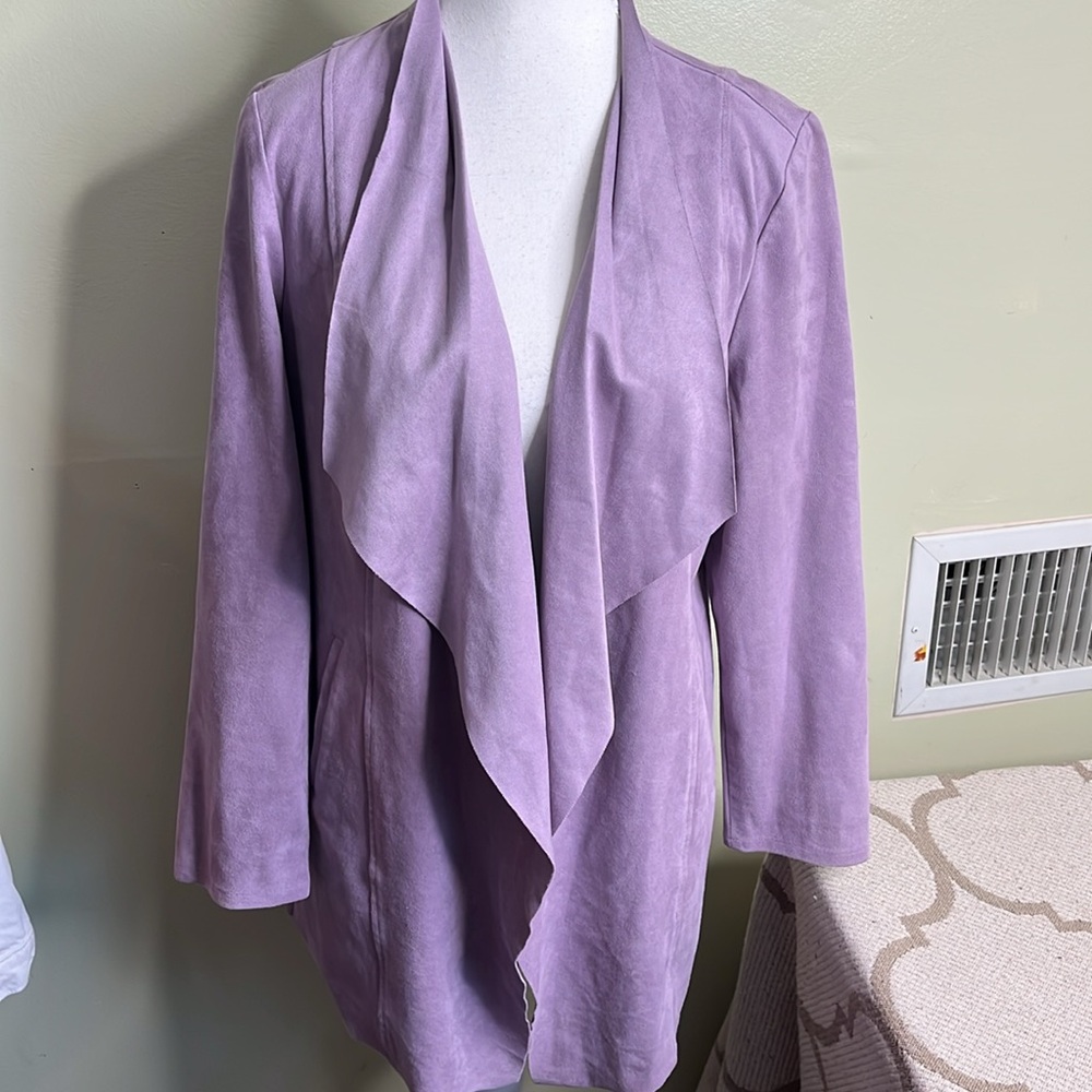 Chico's Lavender Drape Front Jacket